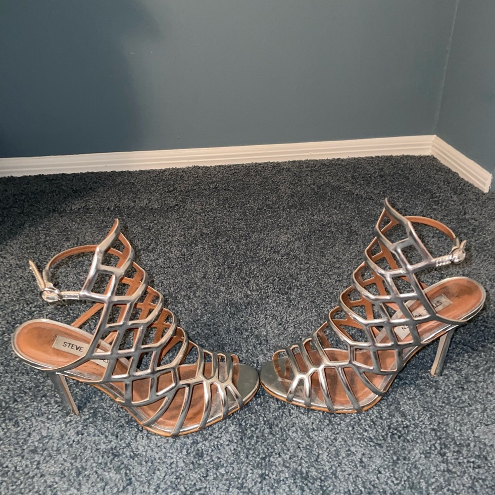 Silver Steve Madden Heels